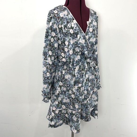 En Saison Floral Ruffle Mini Wrap Dress Cocktail Dress - Picture 3 of 13